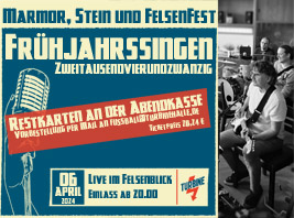 Restkarten für das Frühjahrssingen an der Abendkasse