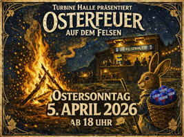 Osterfeuer 2026 auf dem Felsen